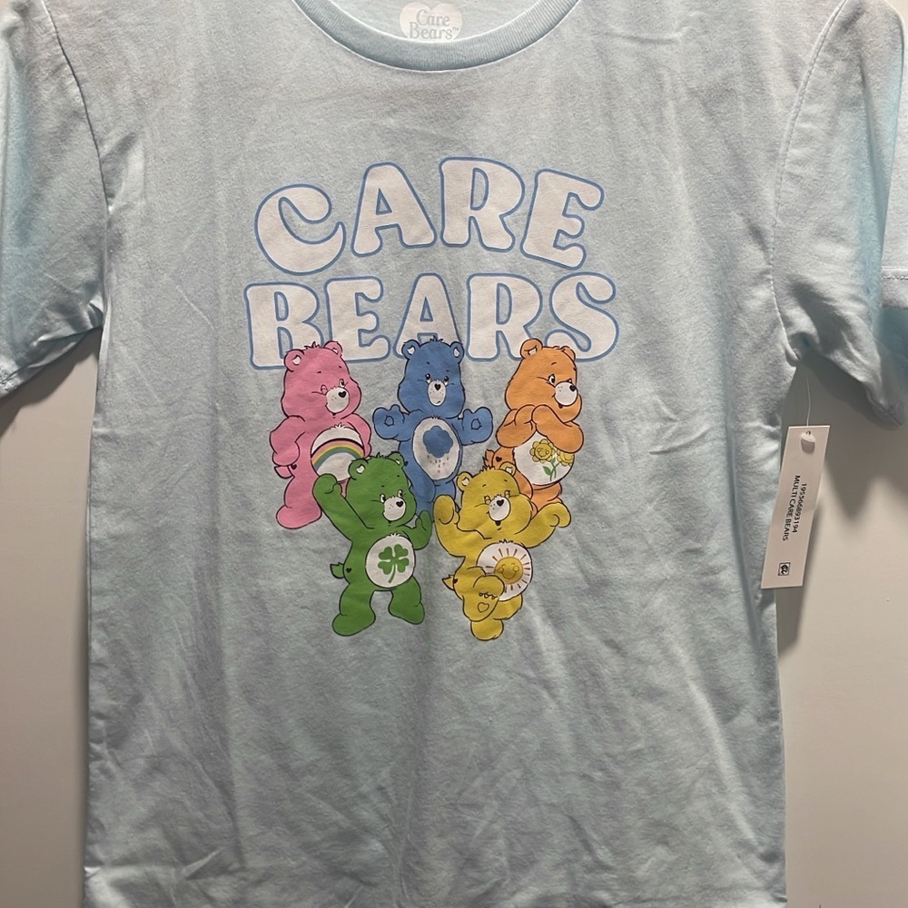 Care Bears Kids Tee - Sky Blue with Colorful Bears